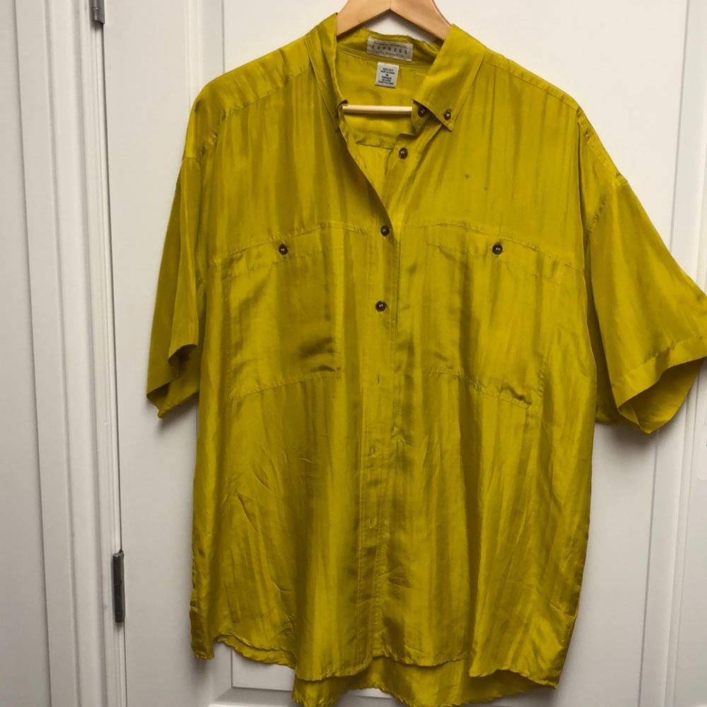 Yellow/Gold Express 100% Silk Blouse